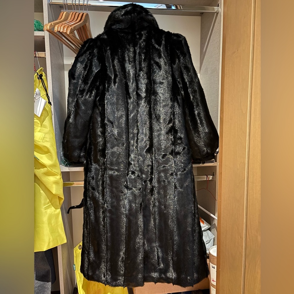 Naked Wardrobe Faux Mink Long Coat - Picture 8 of 9